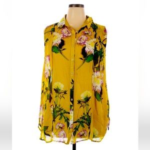 Anthropologie Maeve Sleeveless Collared Button Down